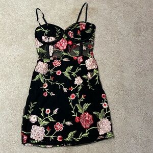 Super Down floral corset dress - size xs